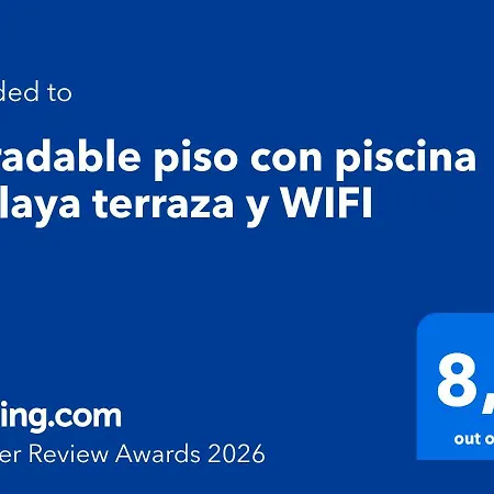 Agradable Piso Con Piscina & Playa Terraza Y Wifi Apartament